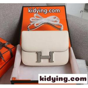 シルバー金具 コンスタンス ショルダーバッグ エルメス スーパーコピー バッグ コピー ホワイトkid26rSPXfe