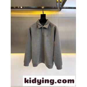 クラシック カジュアル 長袖 ポロシャツ エルメネジルド・ゼニア Tシャツ コピー グレーkid26XL5PjC