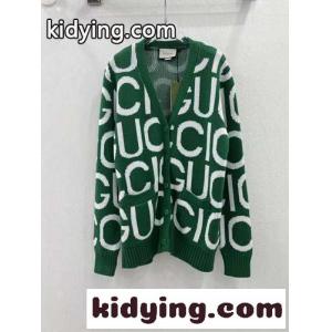 gucci コピーブランド インターシャ ウール カーディガン グッチ コピーブランド ニット コピー ユニセックス グリーンkid268TvqOj