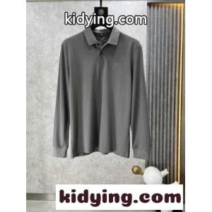 洗練された 快適 ロゴ 長袖 ポロシャツ アルマーニ コピーブランド Tシャツ コピー グレーkid26Tvm0jq