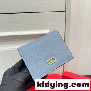 Vロゴ シグネチャー コンパクトウォレット ヴァレンティノ コピー 財布 コピー ブルーkid26DWfSfe