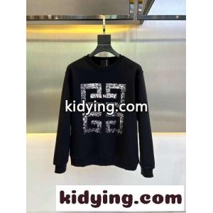 秋冬 裏起毛 ロゴ スウェットシャツ ジバンシィ コピーブランド Tシャツ コピー 合わせやすい ブラックkid26HveK1b