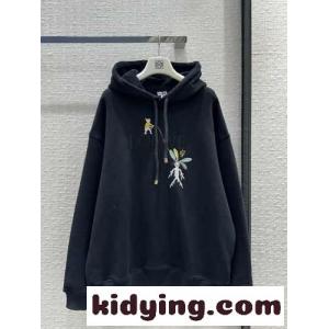 ユニセックス オーバーサイズ フーディー ロエベ スーパーコピー パーカー コピー ブラックkid26TfaK5b