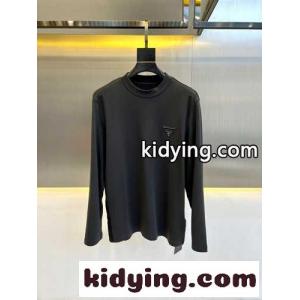 シンプル 裏起毛 合わせやすい 長袖Tシャツ プラダ コピー Tシャツ コピー コットンkid261biSbe