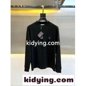合わせやすい シンプル プラダ スーパーコピー Tシャツ コピー コットン 裏起毛 長袖Tシャツkid26a8HbWD