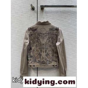 バックスタイルまで美しく&蝶 デニムジャケット クリスチャン・ディオール スーパーコピー ジャケット コピーkid26eaOP9v