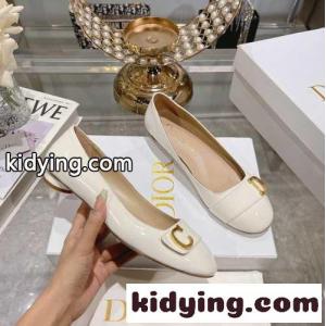C’EST dior コピー バレエフラット クリスチャン・ディオール コピー シューズ コピー ホワイトkid26jamm4D
