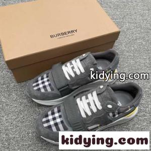 バーバリー コピーブランド スニーカー コピー メンズ チェック スエード＆レザー ローカットスニーカーkid26jaGnGv