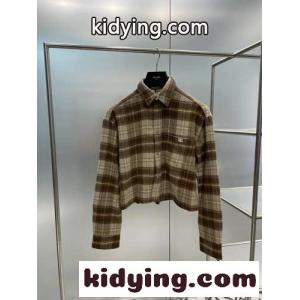 クロップドチェックシャツ セリーヌ コピー シャツ コピー レディースkid26nSb0ry