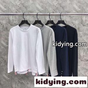 飽きのこない クルーネック 長袖Tシャツ トムブラウン コピーブランド Tシャツ コピーkid26P1nOPr