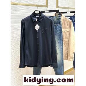 洗練された 上品 アナグラム メンズシャツ ロエベ スーパーコピー シャツ コピー ネイビーkid265TrWPn