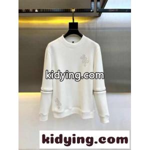 おしゃれ クルーネック クロムハーツ コピー Tシャツ コピー 長袖Tシャツ ホワイトkid26fumSjq