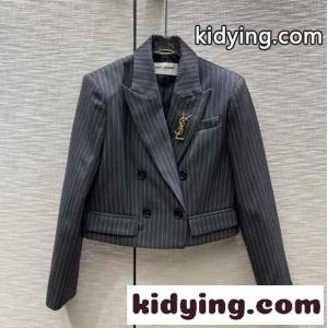 定番 ストライプ クロップド ジャケット イヴ・サンローラン コピー ジャケット コピーkid265Pr4Tf