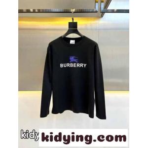 ベーシック ロゴプリント クルーネック 長袖Tシャツ バーバリー コピーブランド Tシャツ コピー ブラックkid26m49Pzq