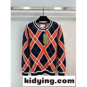 おしゃれ アーガイル柄 グッチ スーパーコピー セーター コピー クルーネック 合わせやすいkid26C89DOz