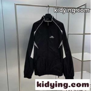 バレンシアガ ブランド コピー 3B SPORTS ICON ミディアムフィット TRACKSUIT ジャケット コピー ブラックkid26THbaOj