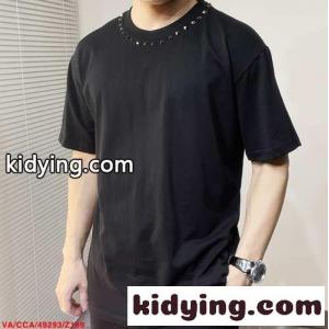 スタッズ クルーネック コットン Tシャツ ヴァレンティノ コピー Tシャツ コピー メンズkid264nOL1r