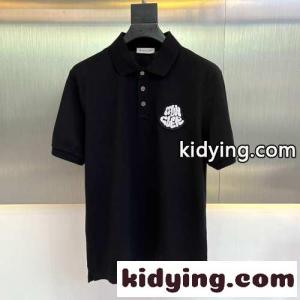 洗練された おしゃれ コットンピケ 半袖 ポロシャツ モンクレール スーパーコピー Tシャツ コピー ブラックkid26u8nSvi