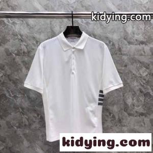 洗練された おしゃれ トムブラウン コピー Tシャツ コピー 半袖 ポロシャツ ホワイトkid26uiiGzu