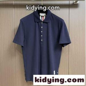 シンプル カジュアル トムブラウン コピーブランド Tシャツ コピー 半袖 ポロシャツ ネイビーkid261L5nma