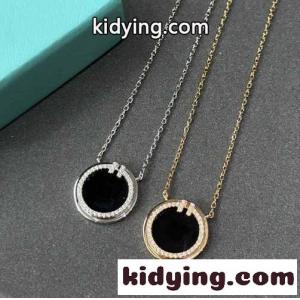 ティファニー スーパーコピー T ダイヤモンド＆ブラックオニキス サークル ペンダント コピー ネックレスkid26SveKre