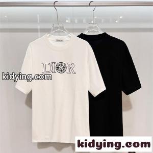 STONE ISLAND*dior コピーブランド ディオール コピーブランド コピー 注目商品 半袖Tシャツ ロゴ刺繍 ソフトコットン シンプルkidying26vGnS5r