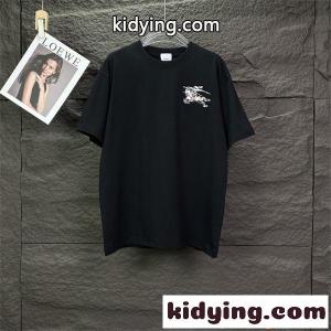話題商品 半袖Tシャツ burberry ブランド コピー バーバリー ブランド コピー コピー プリント 滑らか生地 ストリートトップスkidying26ayiOra