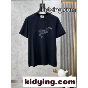 上品 カジュアル エルメス ブランド コピー Tシャツ コピー クルーネック 半袖Tシャツ ブラックkid269Dyuqq