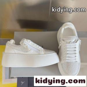 ジュゼッペ・ザノッティ スニーカー コピー ラインストーン付き 厚底スニーカー ホワイトkid26vOTjWD