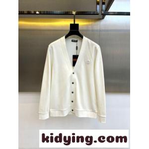 シンプル 洗練された Vネック カーディガン エルメネジルド・ゼニア 偽物 ホワイトkid26SP1jum