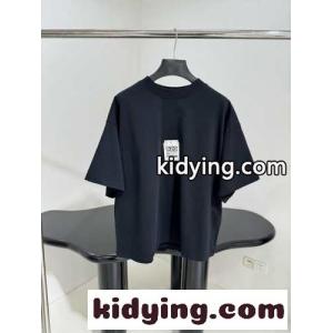 Airport Tag クロップド半袖Tシャツ バレンシアガ スーパーコピー Tシャツ コピー ブラックkid2651T11r