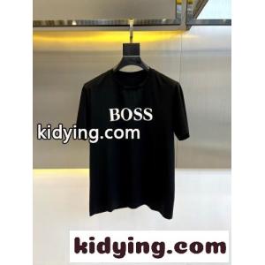 シンプル ロゴパッチ 半袖Tシャツ ヒューゴ・ボス Tシャツ 偽物 ブラックkid26CyS9Pf