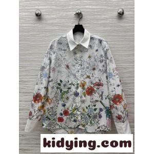 カジュアル プリント コットン シャツ グッチ コピー スーパーコピー トップスkid26DWXPrC