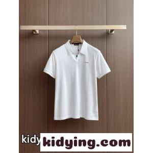 エルメネジルド・ゼニア Tシャツ 偽物 カジュアル コットン スキッパー ポロシャツ ホワイトkid2645jKLj