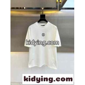 カジュアル ロゴ コットン 半袖Tシャツ ルイ・ヴィトン Tシャツ コピー ホワイトkid26zWnKLz