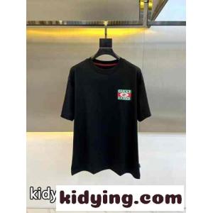定番 カジュアル ロゴ コットン 半袖Tシャツ グッチ スーパーコピー Tシャツ コピー ブラックkid26OnmK5v