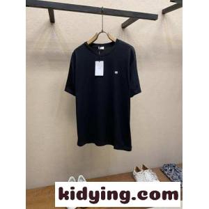 シンプル カジュアル クルーネック セリーヌ スーパーコピー 半袖Tシャツ コピー ユニセックス ブラックkid261faSjy