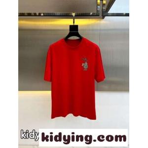 人気新作 コットン クルーネック Tシャツ バーバリー スーパーコピー 半袖Tシャツ コピー レッドkid26qCe41j