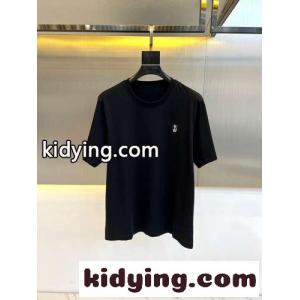 シンプル カジュアル コットンTシャツ バーバリー ブランド コピー 半袖Tシャツ コピー ブラックkid26OPnWLz