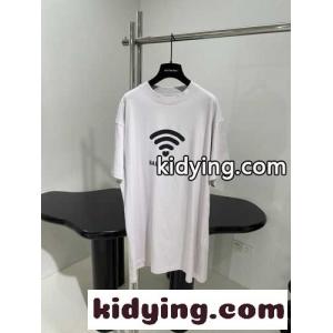 カジュアル バレンシアガ スーパーコピー 半袖Tシャツ コピー オーバーサイズ Tシャツ ユニセックス ホワイトkid26qiaGLj