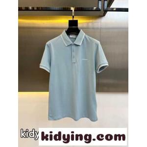 シンプル ロゴ コットンピケ ポロシャツ サルヴァトーレ・フェラガモ 半袖Tシャツ コピー ブルーkid26fu4Pji