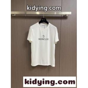 カジュアル モンクレール コピー Tシャツ コピー 定番 ロゴ入り 半袖Tシャツ ホワイトkid26WH5ryi
