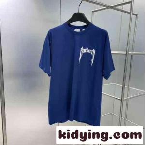 ベーシック ロゴプリント コットンTシャツ バーバリー ブランド コピー Tシャツ コピー ブルーkid26qemO1j