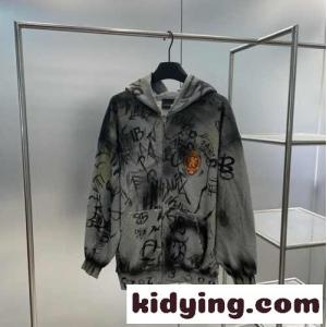 カジュアル おしゃれ バレンシアガ コピーブランド SKATER ジップアップ HOODIE コピー グレーkid26G1nOzu
