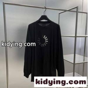 バレンシアガ コピー LOADING ERROR MISPLACED NECKLINE 長袖 T シャツ コピー ブラックkid26SvW9Da