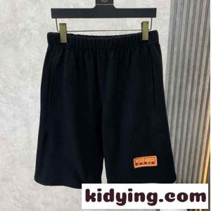 ケンゾー パンツ コピー カジュアル ロゴ メンズ ショートパンツ ブラックkid26Sn4jKj