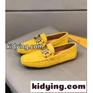 トッズ シューズ コピー シティ ゴンミーニ スエード ドライビングシューズ イエローkid26fWjeGv