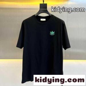 コピー adidas X gucci コピー コットン クルーネック Tシャツ グッチ コピー Tシャツ コピー 男女兼用 ブラックkid26T5DGzy