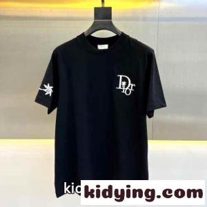 ベーシック 着回し クルーネック 刺繍入り クリスチャン・ディオール コピー Tシャツ コピー ブラックkid26r4rKHz
