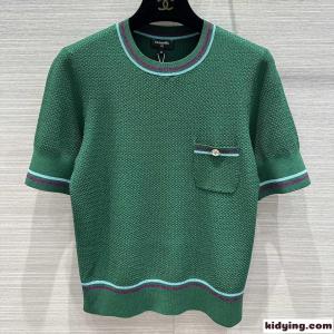シャネル ブランド コピー ニット コピー レディース 大人 可愛い クルーネック 半袖 トップスkid26eCaCWf